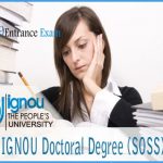 IGNOU Doctoral Degree (SOSS)
