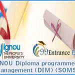 IGNOU Diploma programme in Management (DIM) (SOMS)