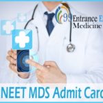 NEET MDS Admit card