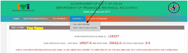 Delhi ITI Application