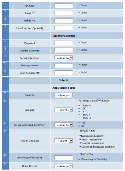 wbjee registration step 1