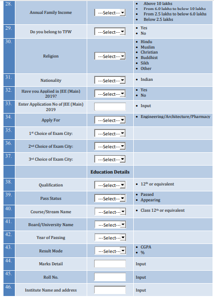 wbjee registration step 2