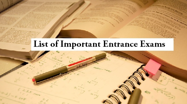 List of Entrance Exams India