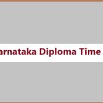 DTE Karnataka Diploma Time Table 2024
