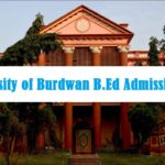 University of Burdwan B.Ed Admission